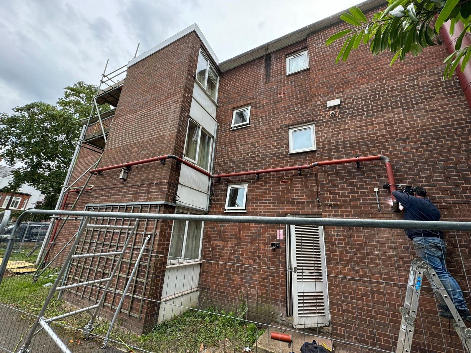 Gilpin House, Sutton, New 100mm Welded Steel MDPE Gas Service Installed