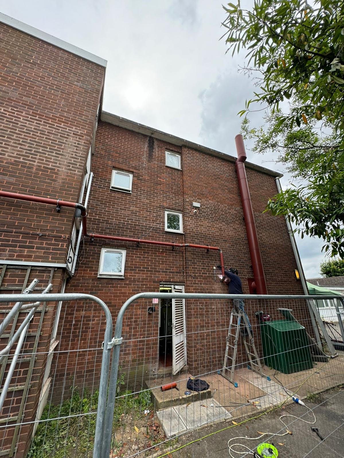 Gilpin House, Sutton, New 100mm Welded Steel MDPE Gas Service Installed