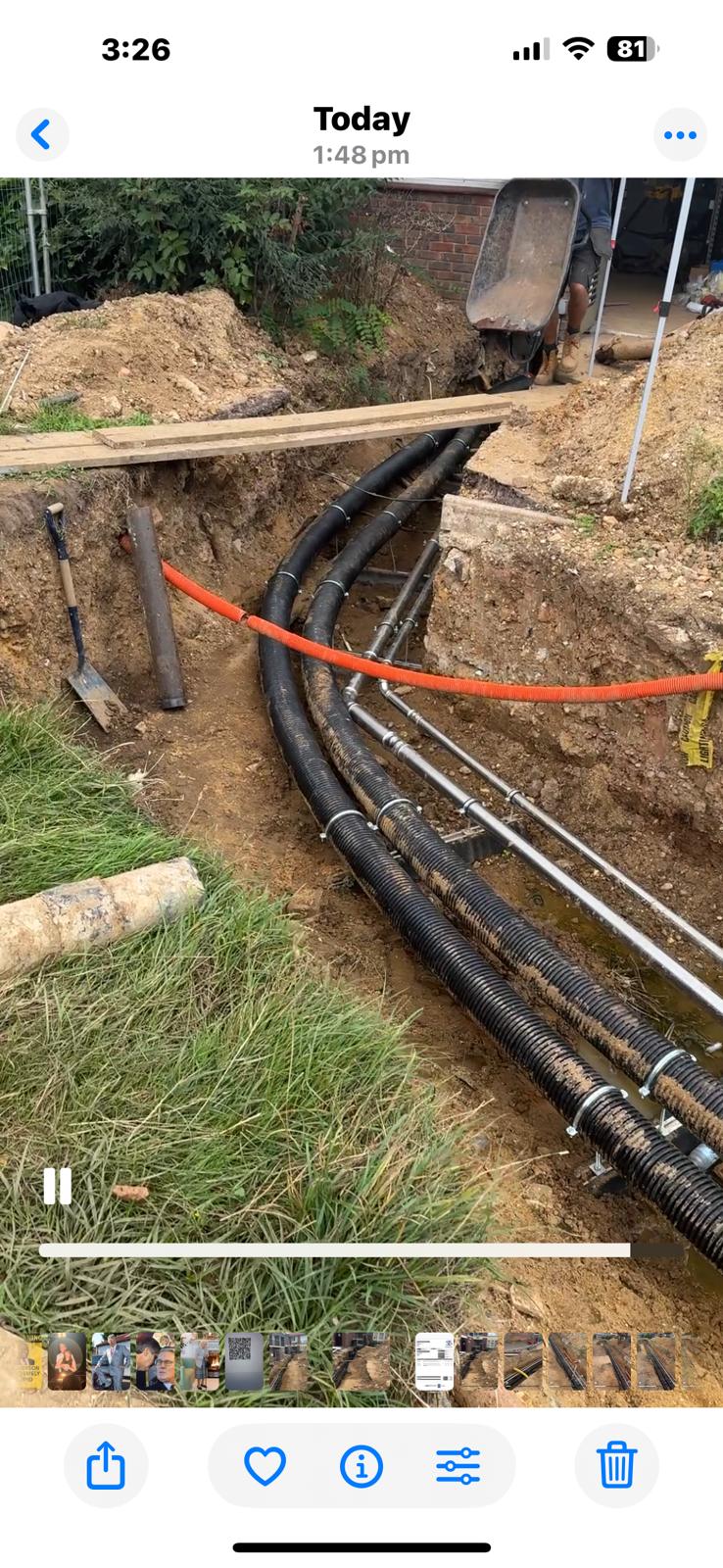 Havering Council, Leaking underground heating and hot water service pipework renewed in an emergency