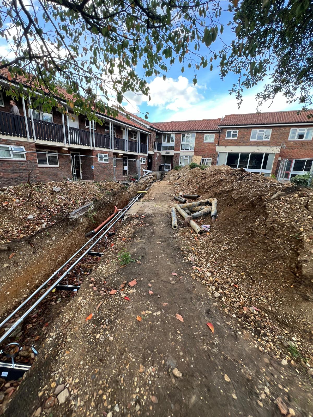 Havering Council, Leaking underground heating and hot water service pipework renewed in an emergency