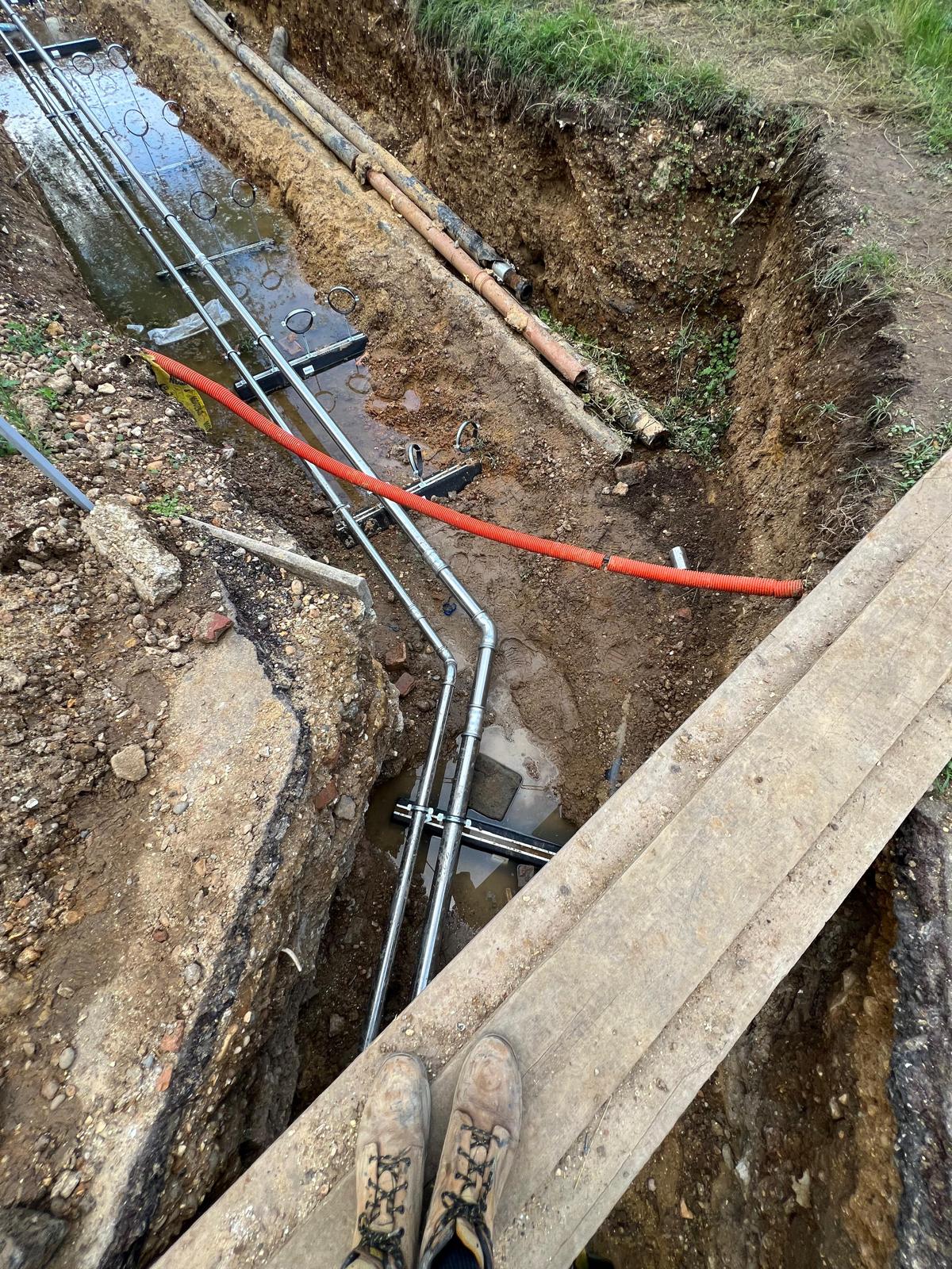 Havering Council, Leaking underground heating and hot water service pipework renewed in an emergency