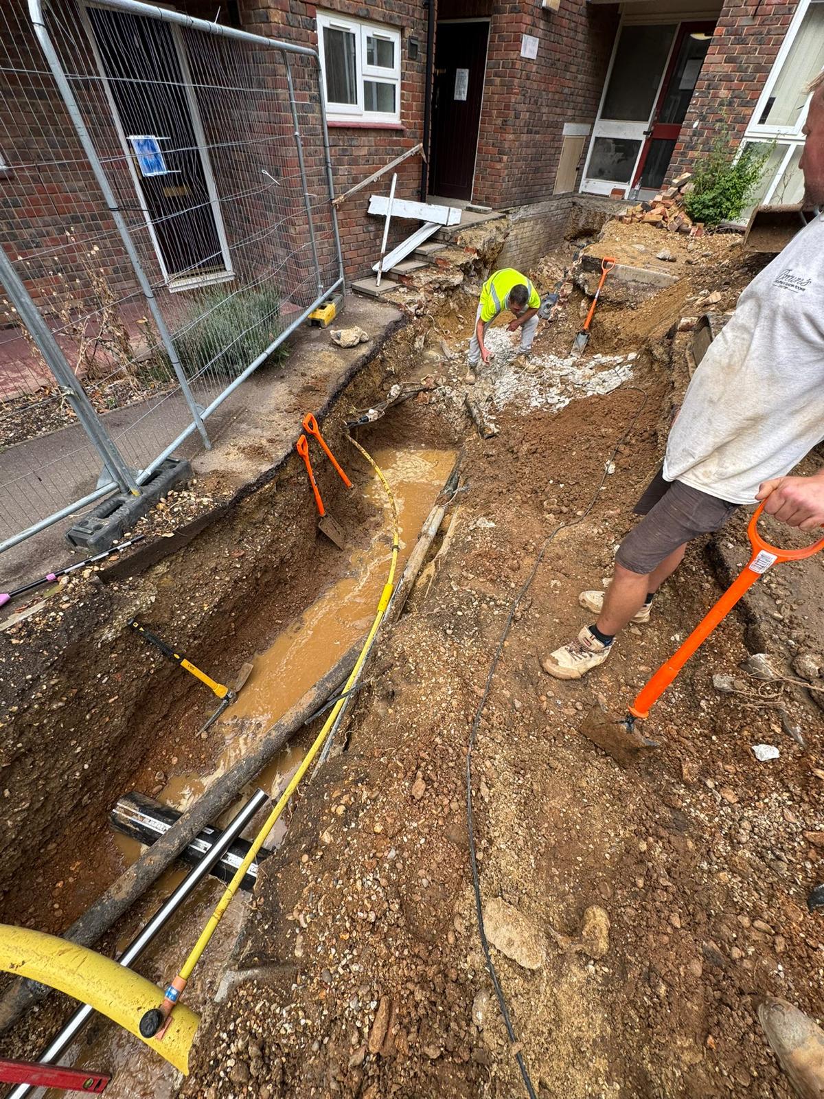 Havering Council, Leaking underground heating and hot water service pipework renewed in an emergency