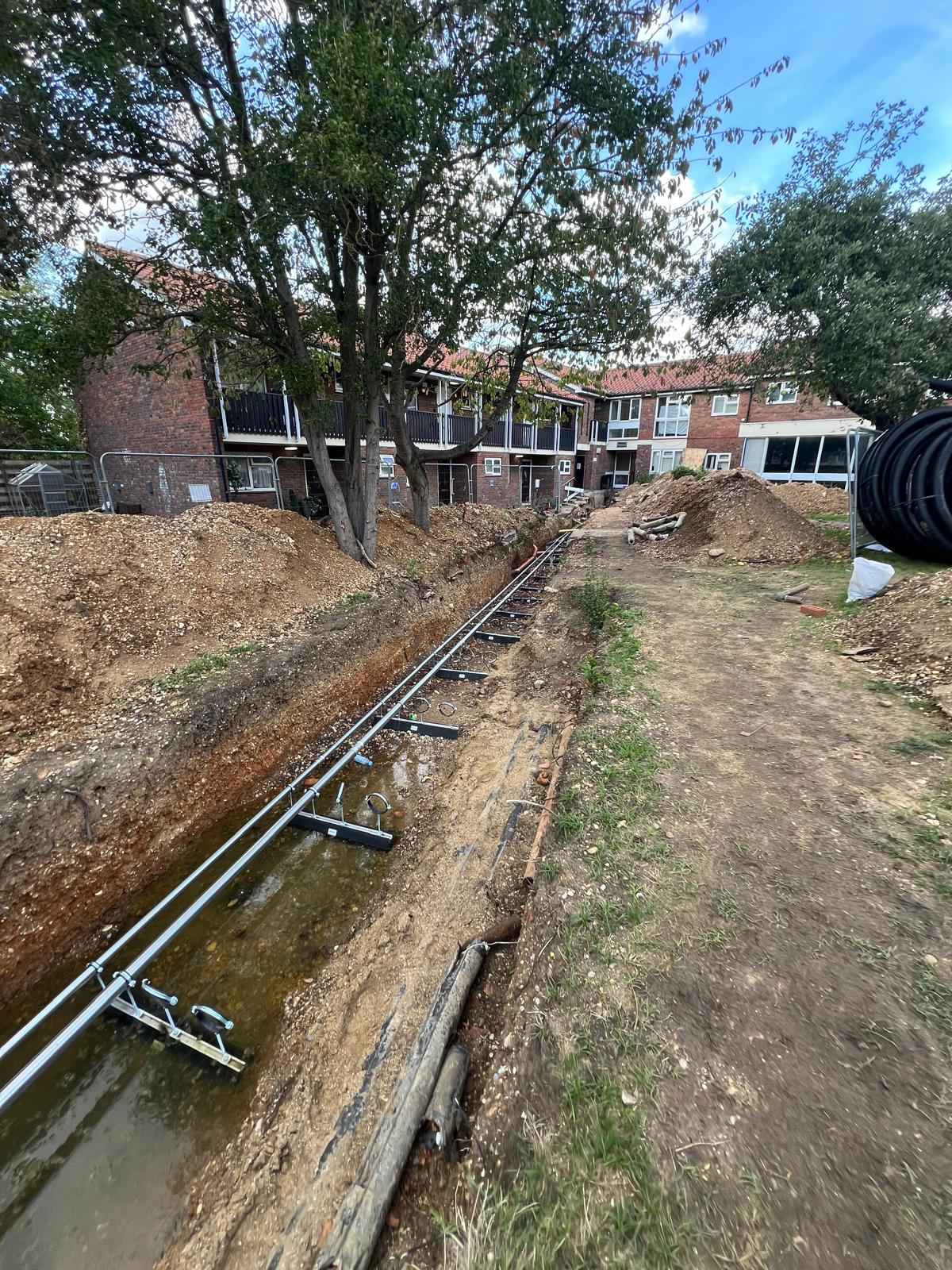 Havering Council, Leaking underground heating and hot water service pipework renewed in an emergency