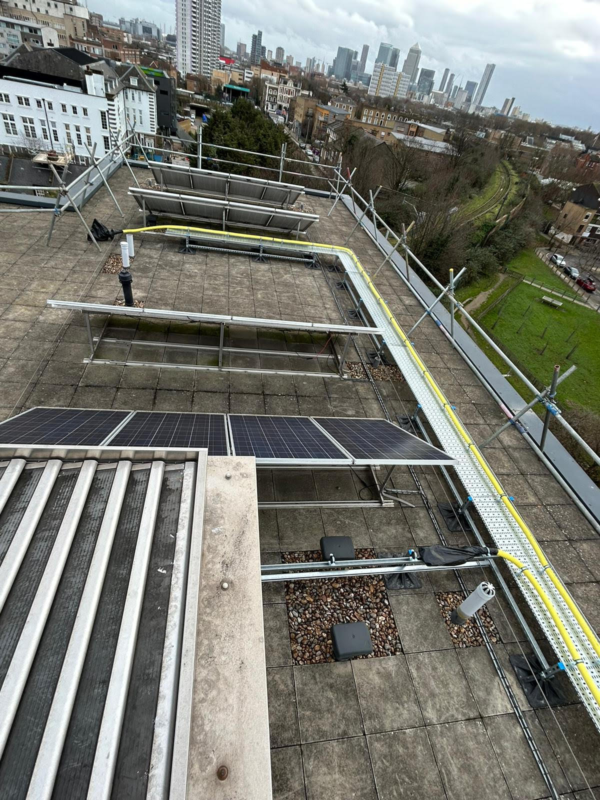 Milo and Diagoras Houses, Bow, East London. 66 New Gas Mains Replaced